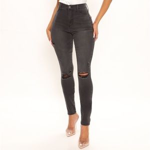 Fashion Nova Tall Our Favorite High Rise Skinny Jeans - Grey BRAND NEW CONDITION
